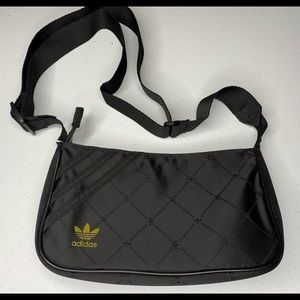 Adidas Originals Womens Black Mini Airliner Bag Purse Adjustable NEW